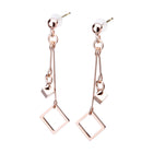 K18post スクエア＆キューブピアス