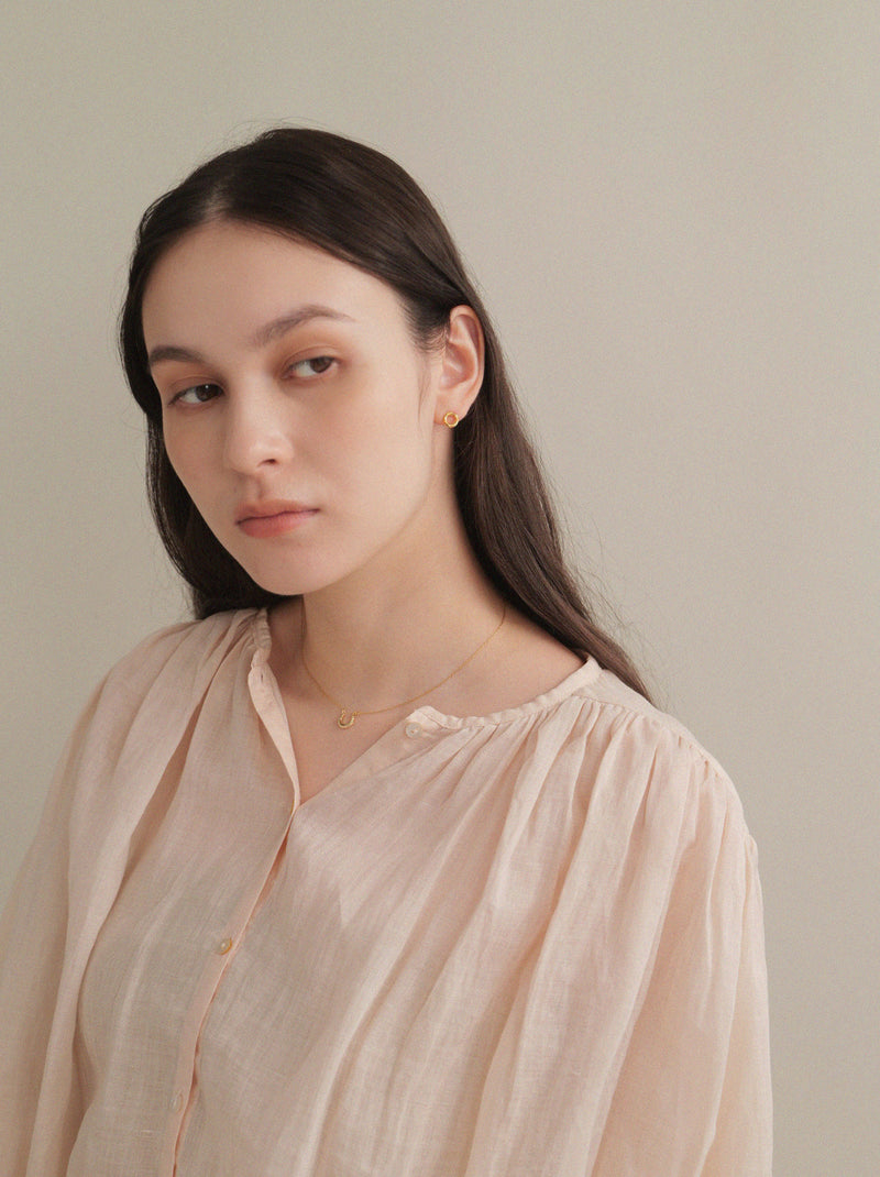 K18post ヴィンテージライクサークルピアス