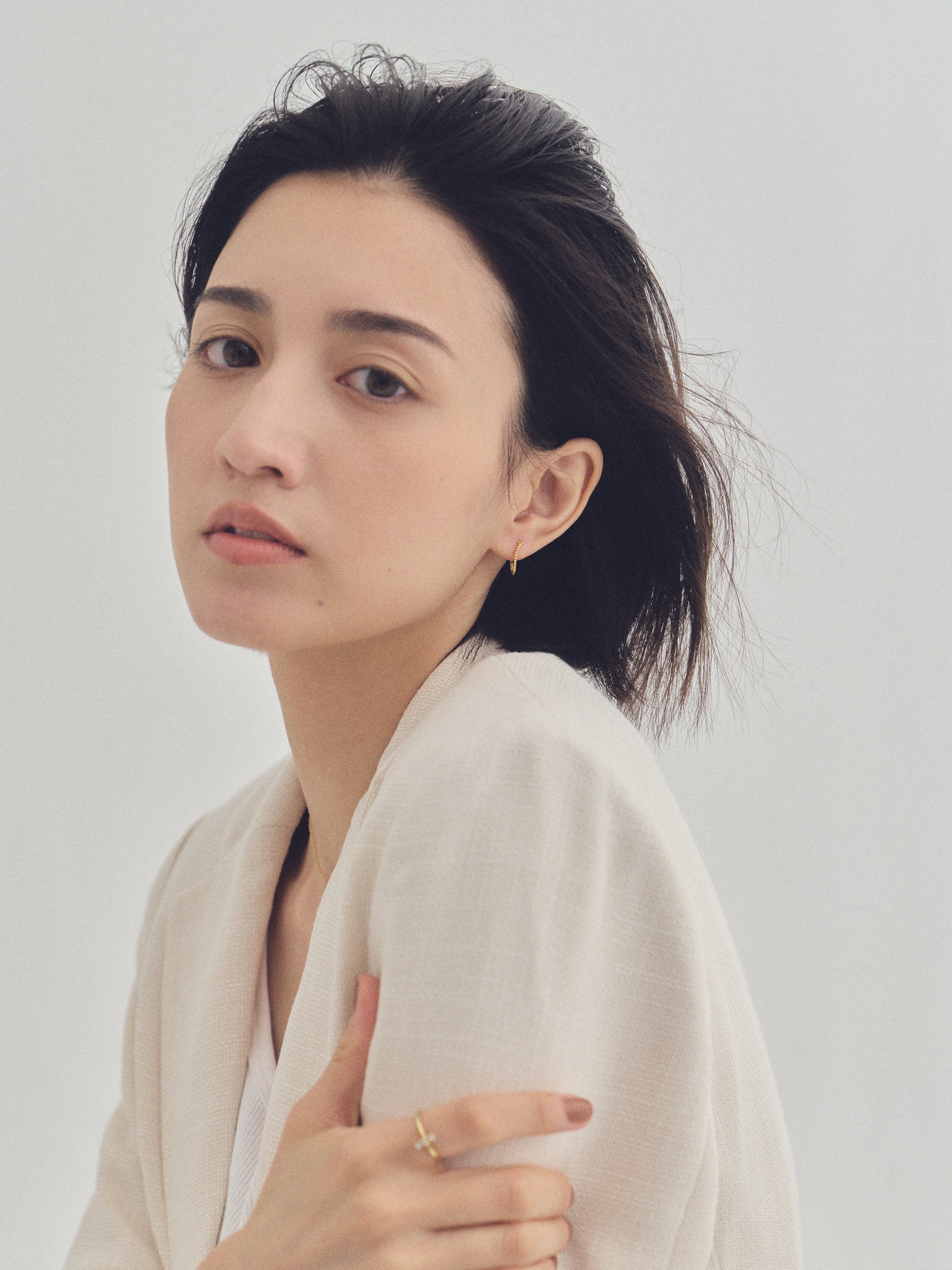 K18post ベネチアンチェーンフープピアス | LOKUMI