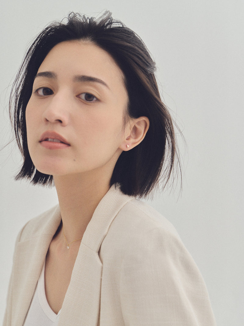 K18post プチハートピアス