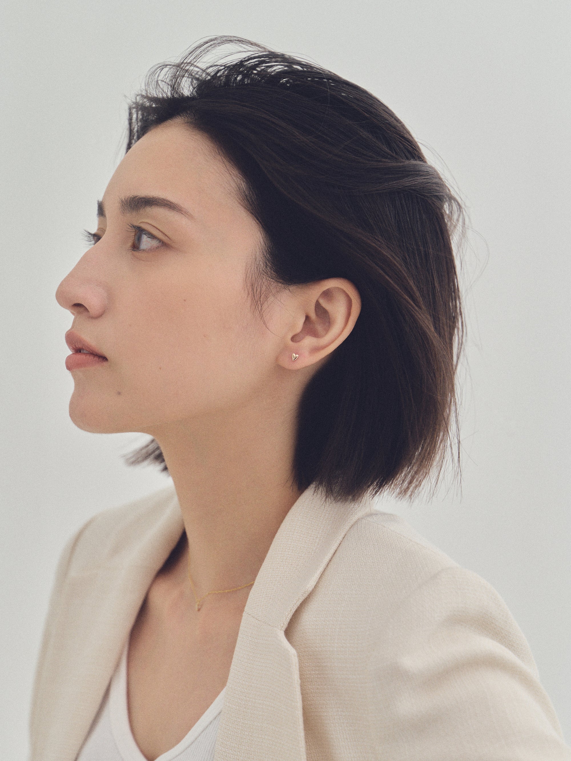 K18post プチハートピアス