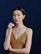 K18post ロンデルボールフープピアス