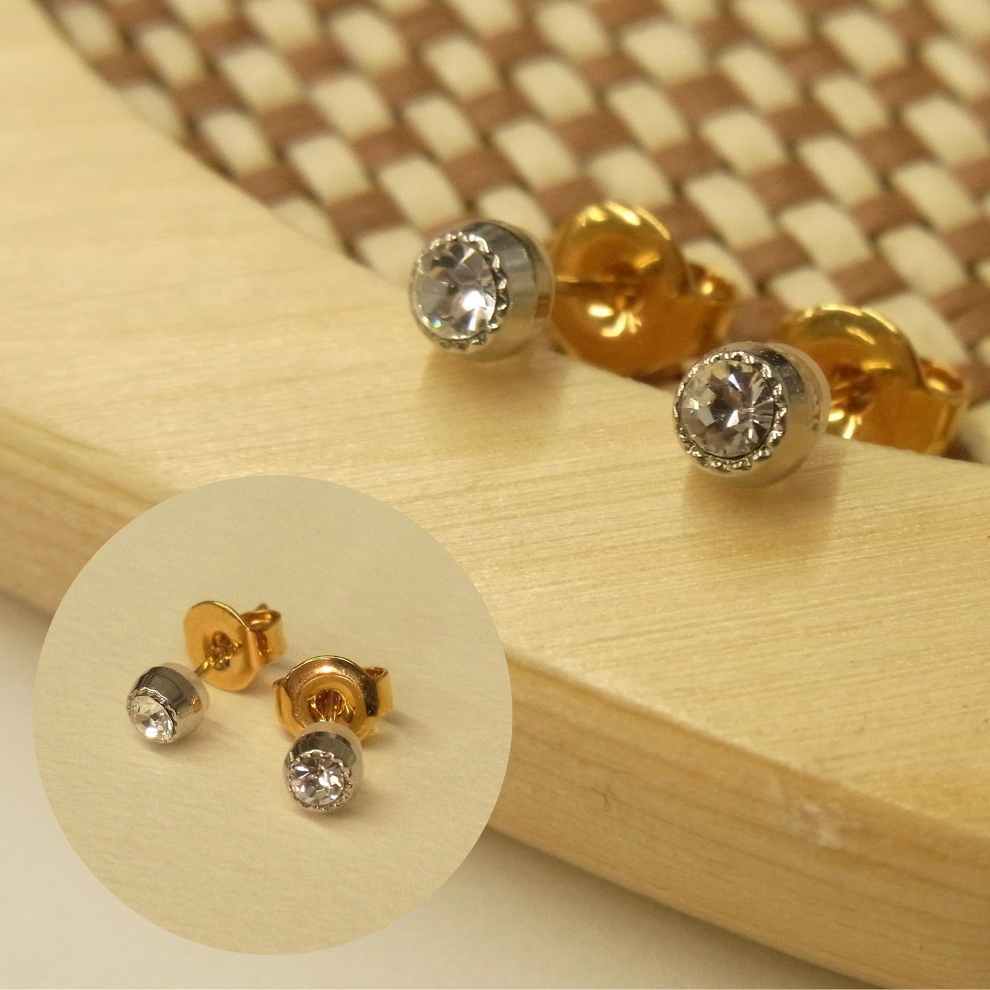 K18post プチシンプルスタッドピアス