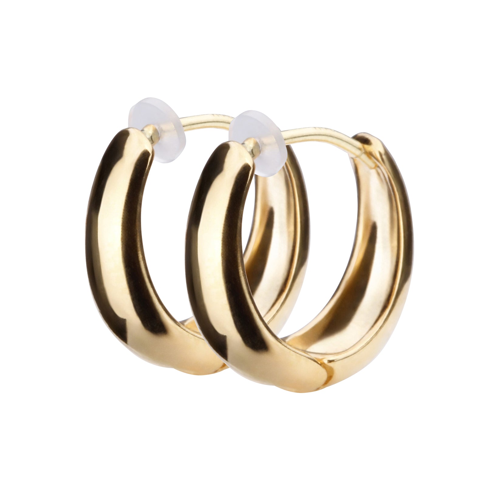 K18post ドロップフープピアス ミディアム