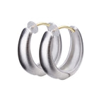 K18post ドロップフープピアス ミディアム