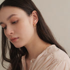 K18post ドロップフープピアス ミディアム