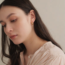 K18post ドロップフープピアス ミディアム