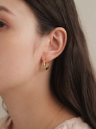 K18post ドロップフープピアス ラージ