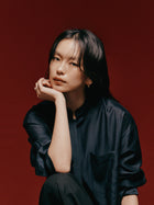 K18post ドロップフープピアス ラージ