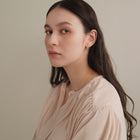 K18post ドロップフープピアス ミディアム