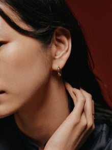 K18post ドロップフープピアス ラージ