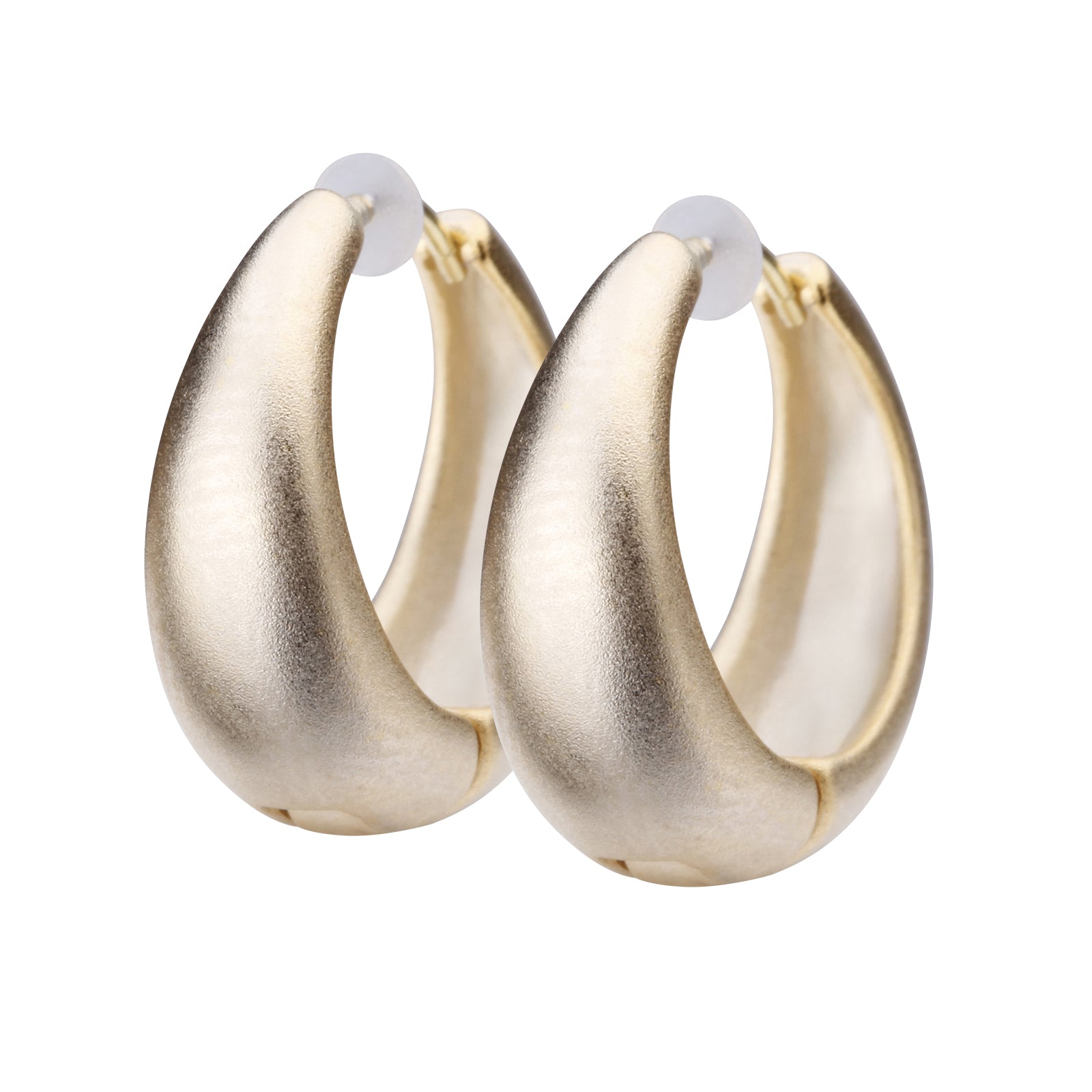 K18post ドロップフープピアス ラージ