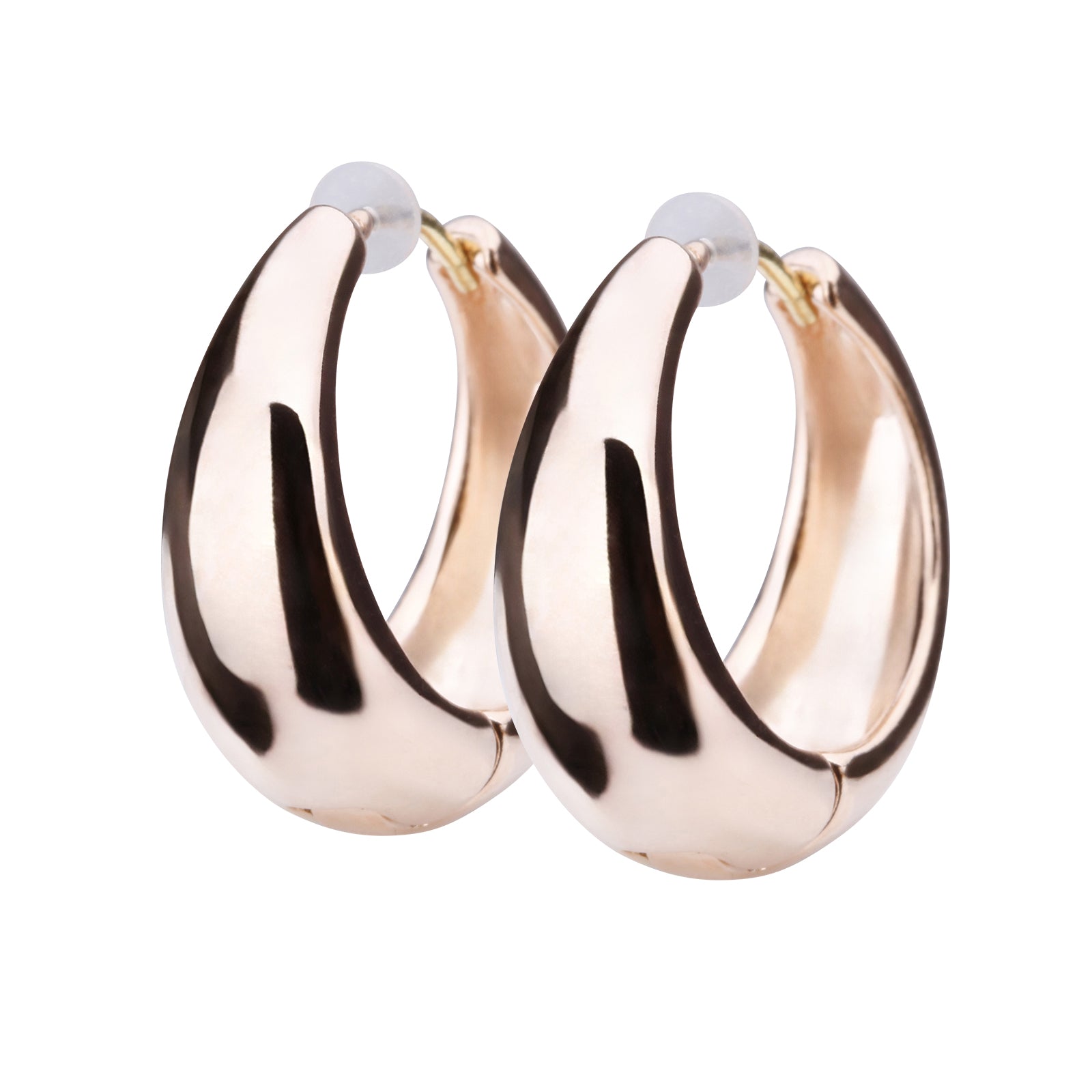 K18post ドロップフープピアス ラージ