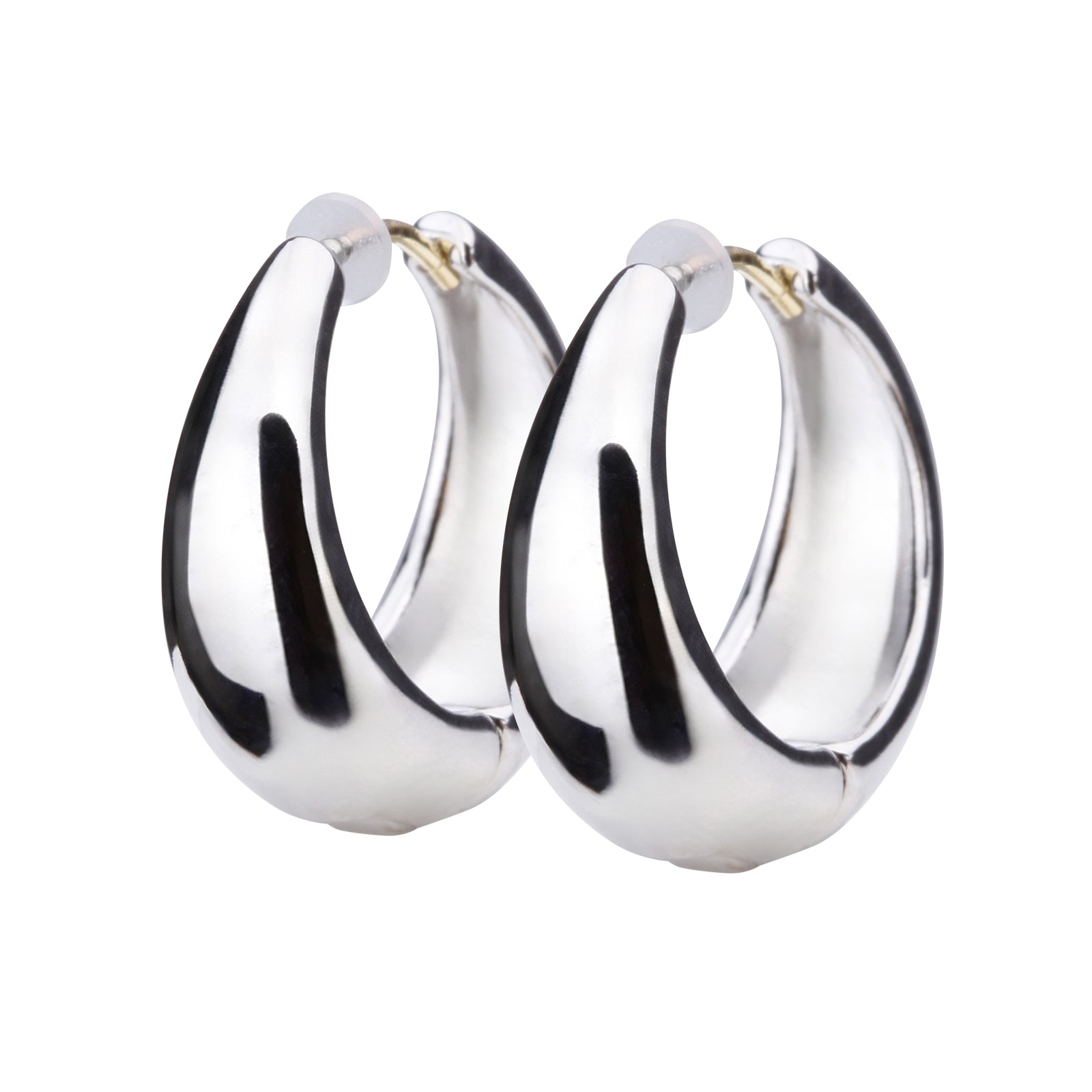 K18post ドロップフープピアス ラージ