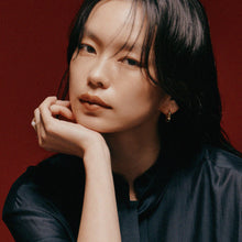 K18post ドロップフープピアス ラージ