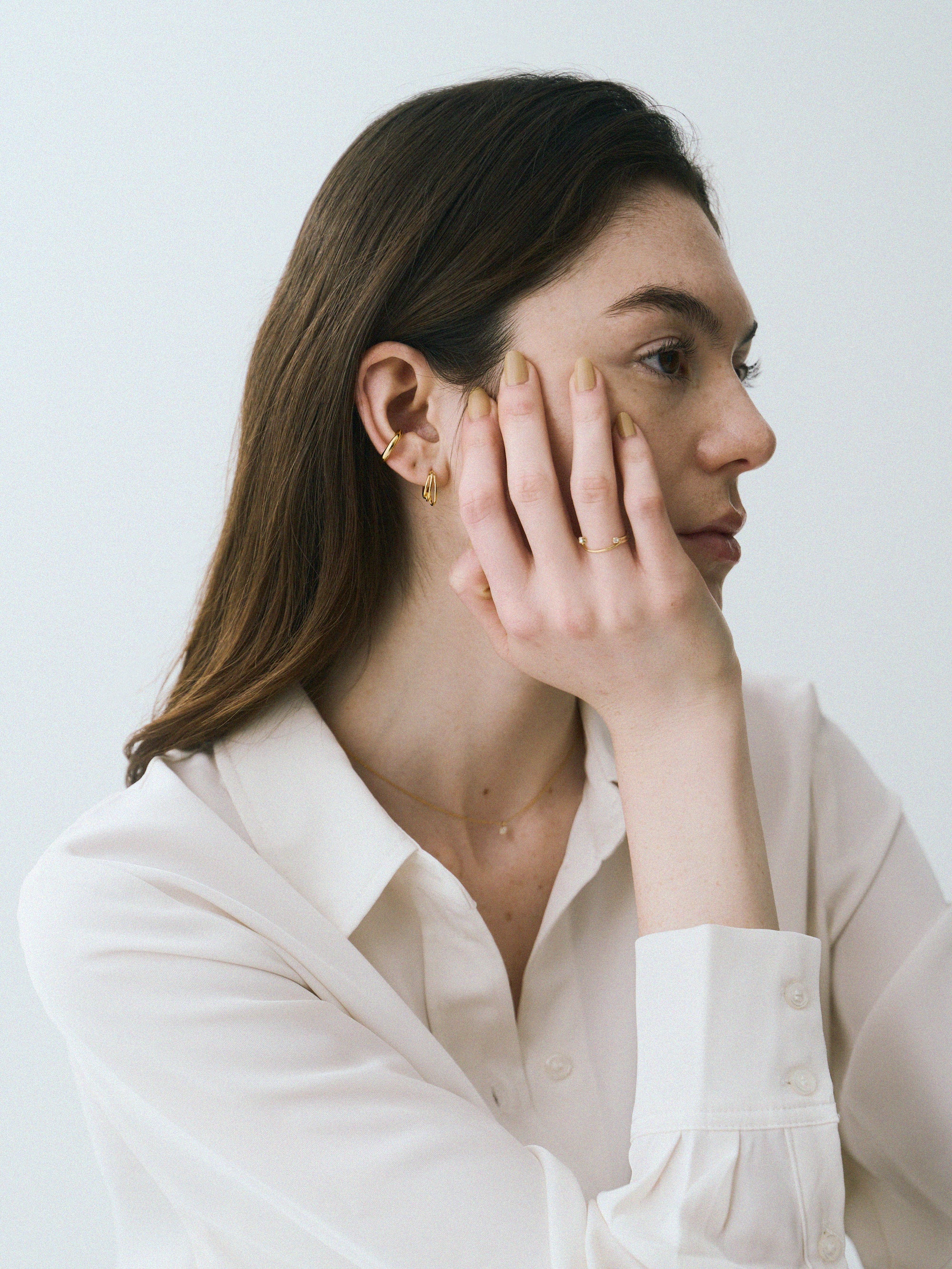 K18post トリニティフープピアス