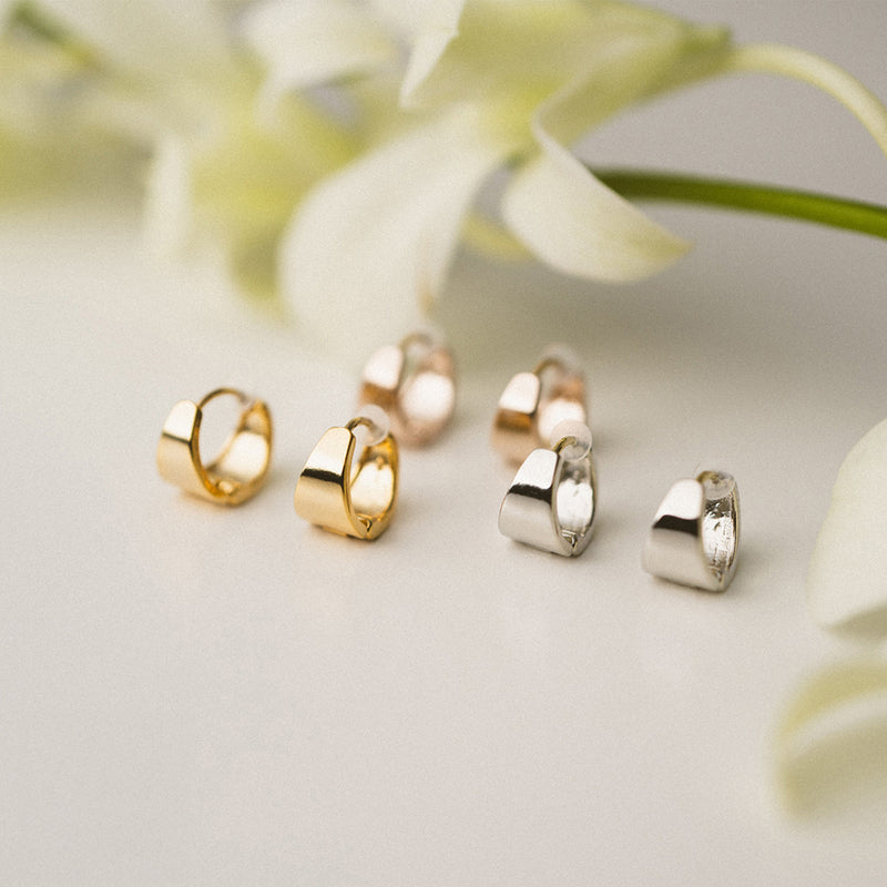 K18post ドロップラウンドフープピアス