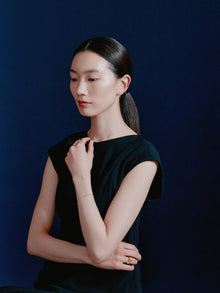 K18post ドロップフープピアス スモール