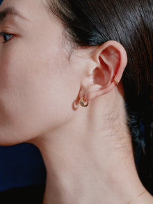 K18post ドロップフープピアス スモール