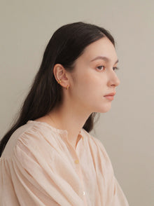 K18post インフィニティフープピアス