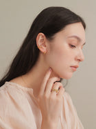 K18post インフィニティフープピアス