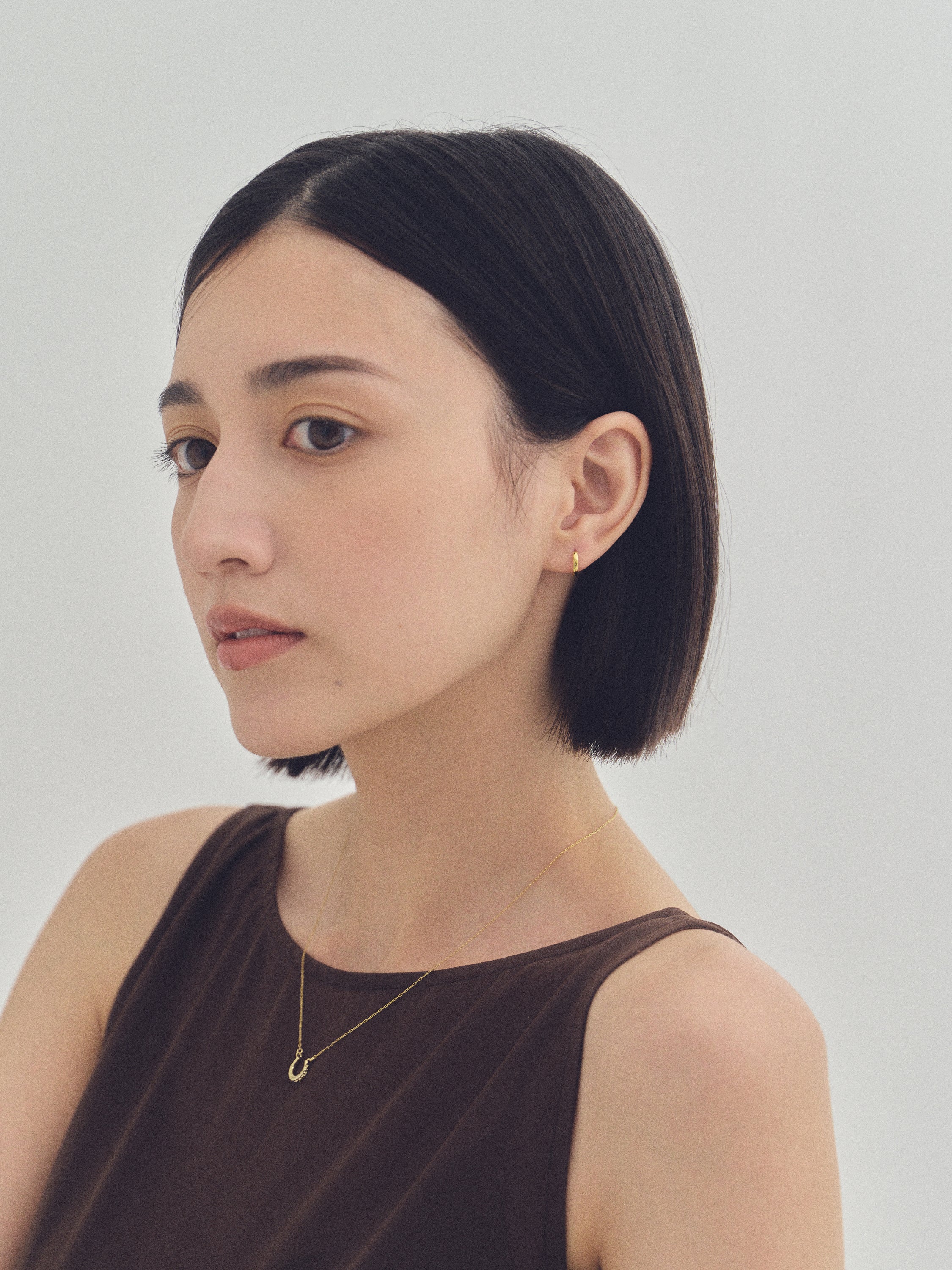 K18post プレーンフープピアス スモール