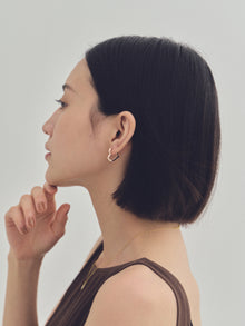 Pt900post ハートフープピアス