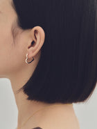 Pt900post ハートフープピアス