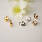 K18post テクスチャーフープピアス