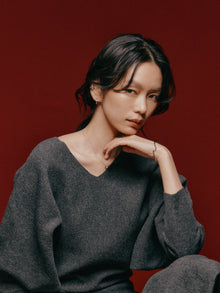 Pt900post カーブドフープピアス