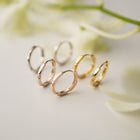 K18post カッティングフープピアス