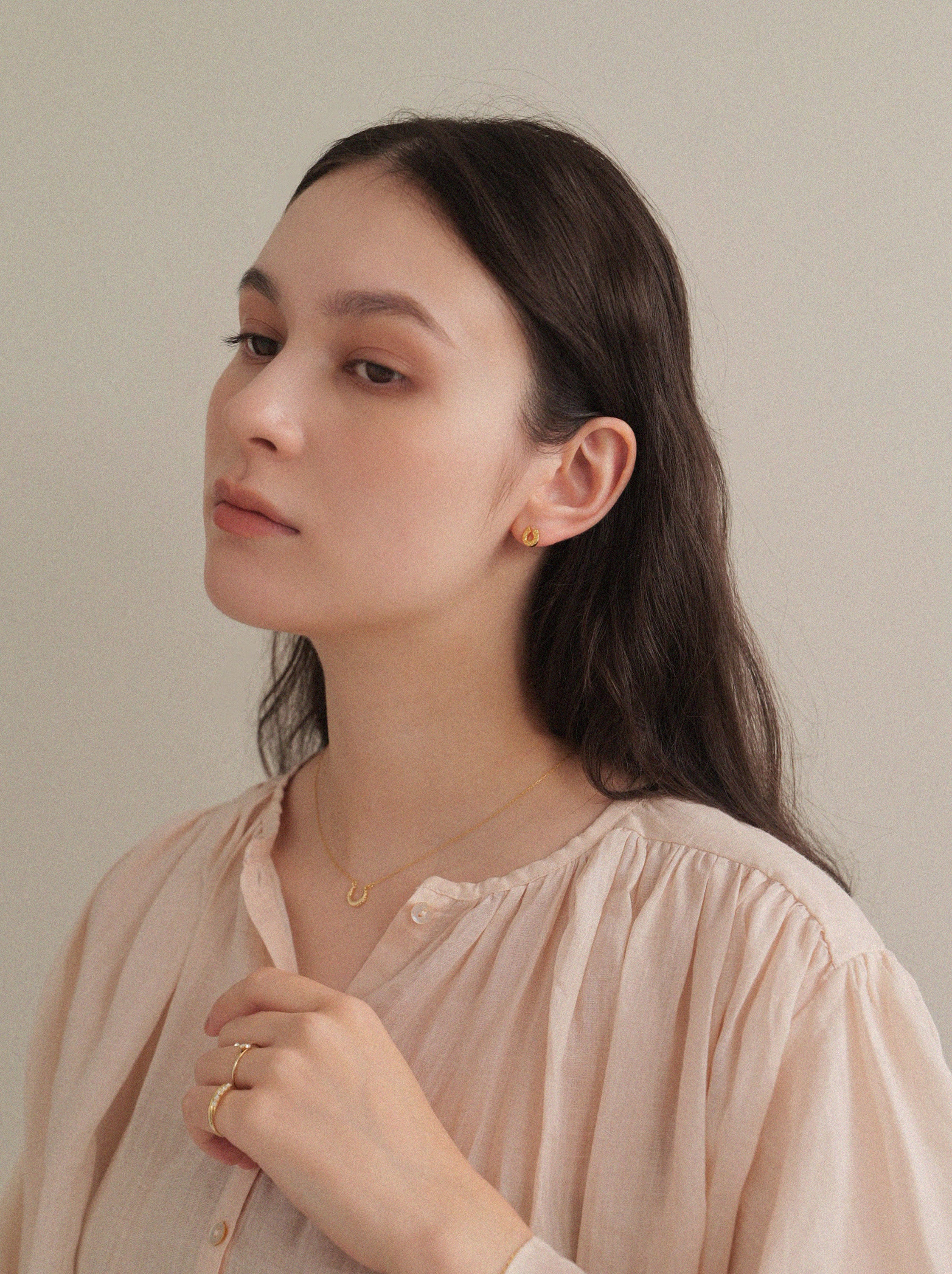 K18post ホースシューピアス | LOKUMI