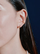 K18post クラフトニュアンスフープピアス