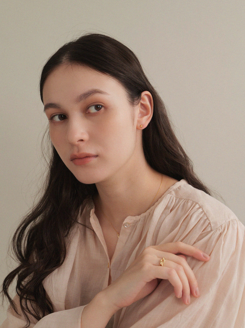 K18post スクエアピアス