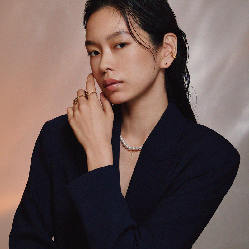 K18post ピラミッドピアス