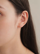 K18post クラフトハートピアス