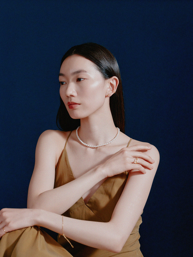 K18post ビーンズピアス