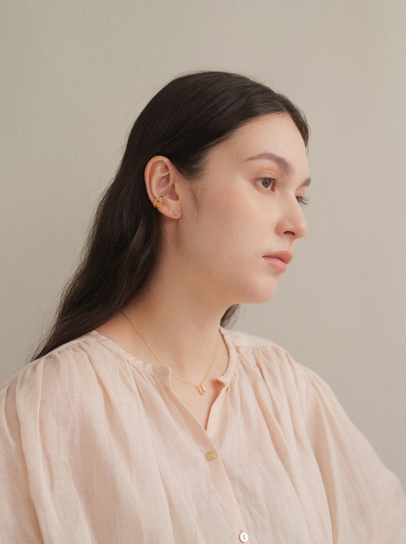 K18post クラフトフラワーピアス