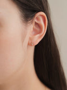 K18post クラフトフラワーピアス