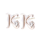 K18post イニシャルピアス