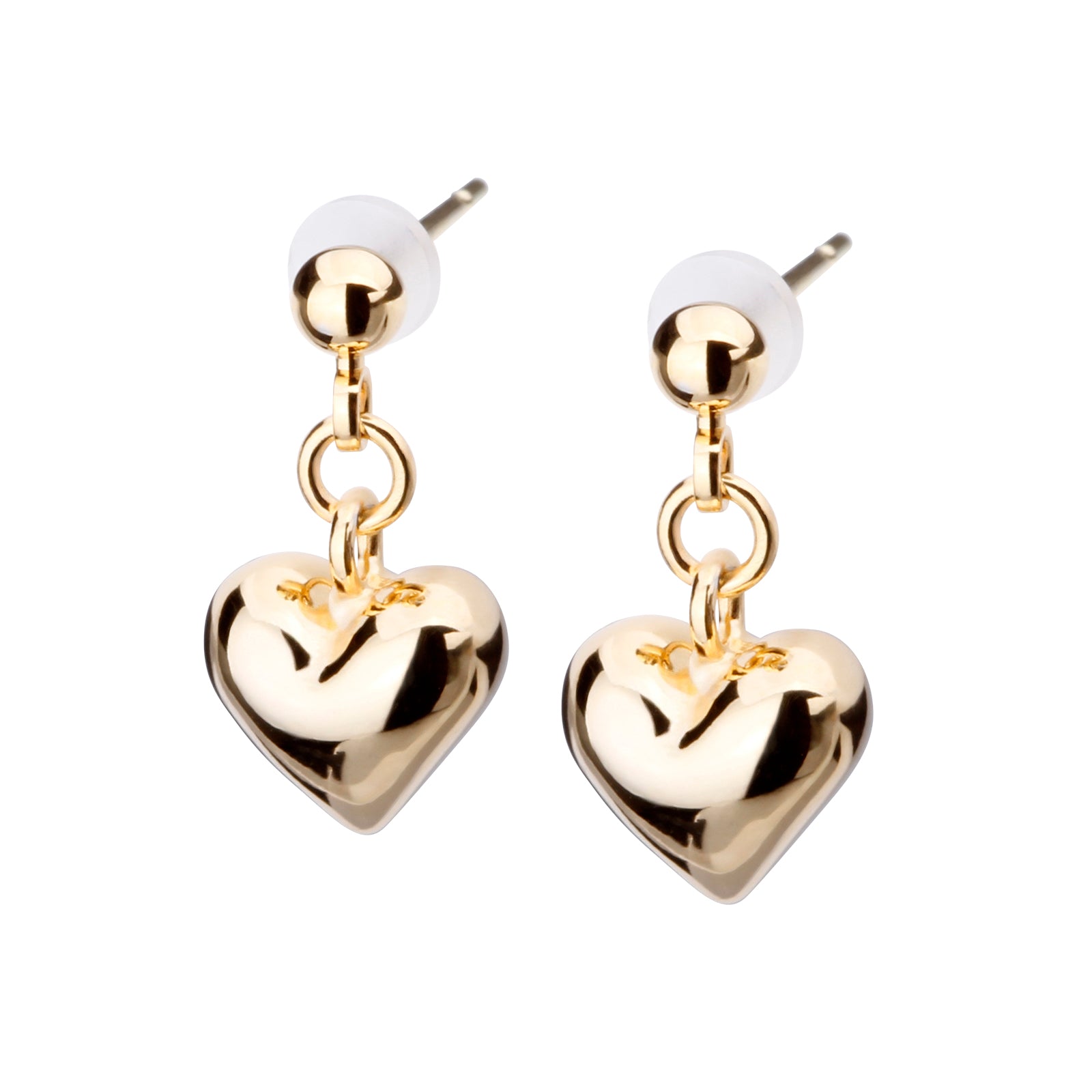 K18post クラフトハートピアス