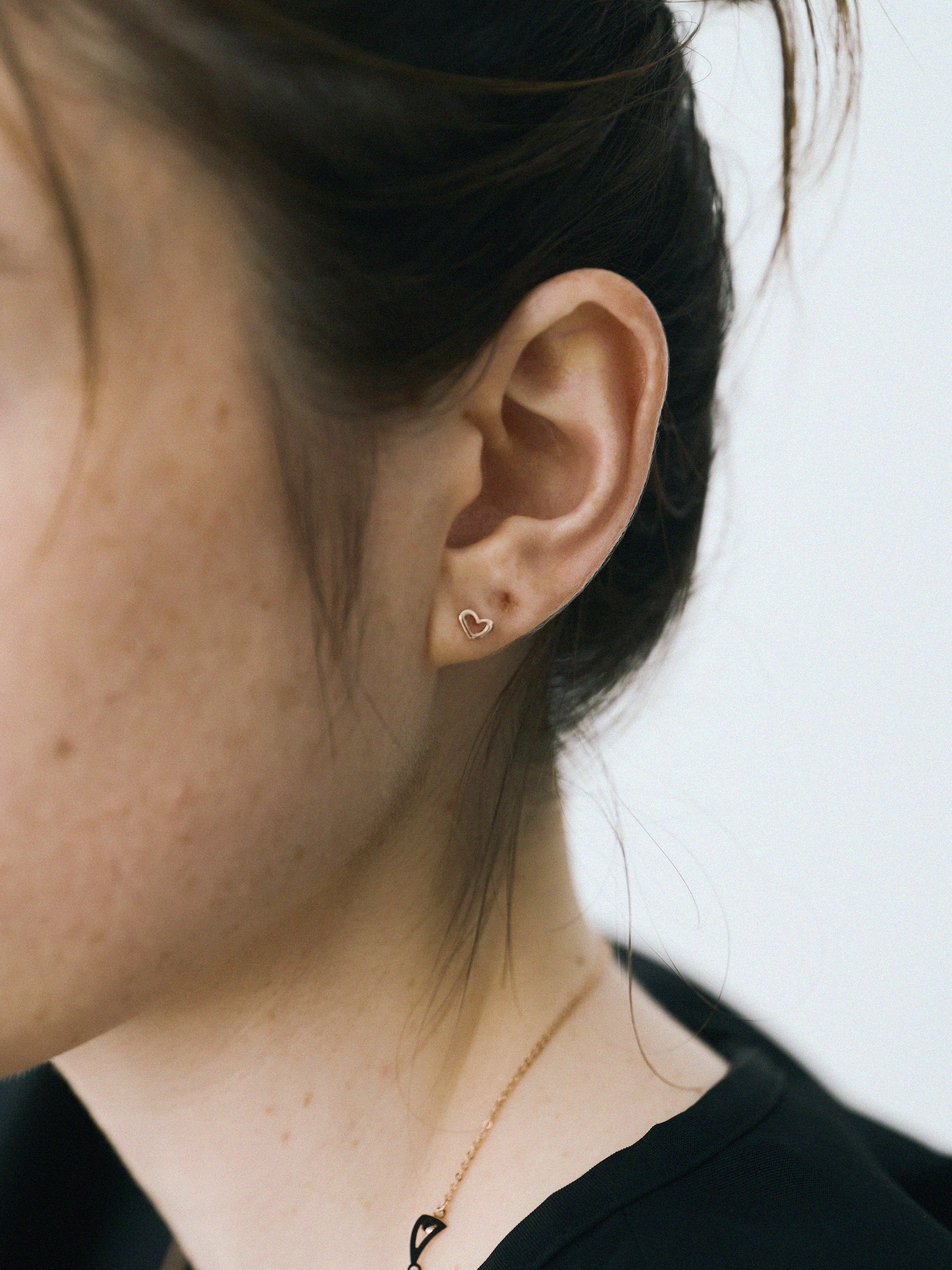 Pt900post オープンハートピアス