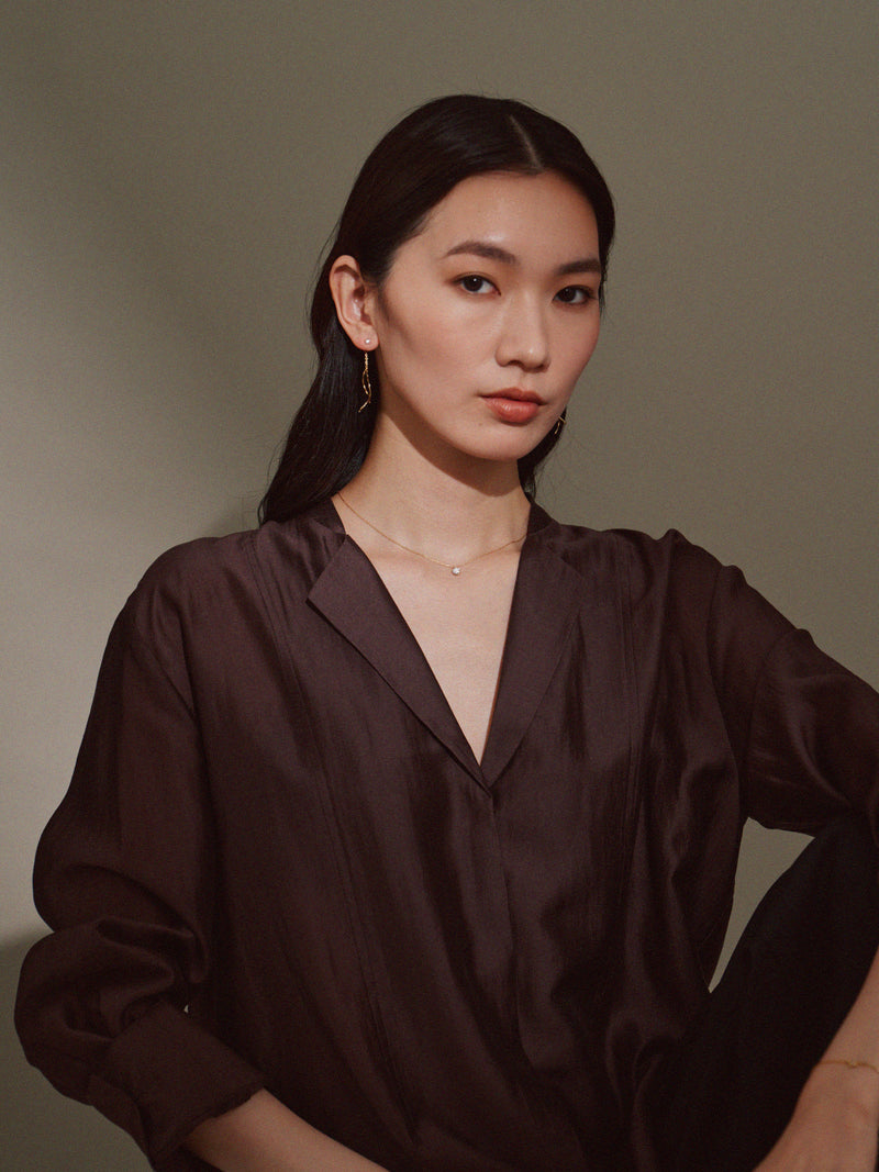 K18post 2wayバックキャッチピアス