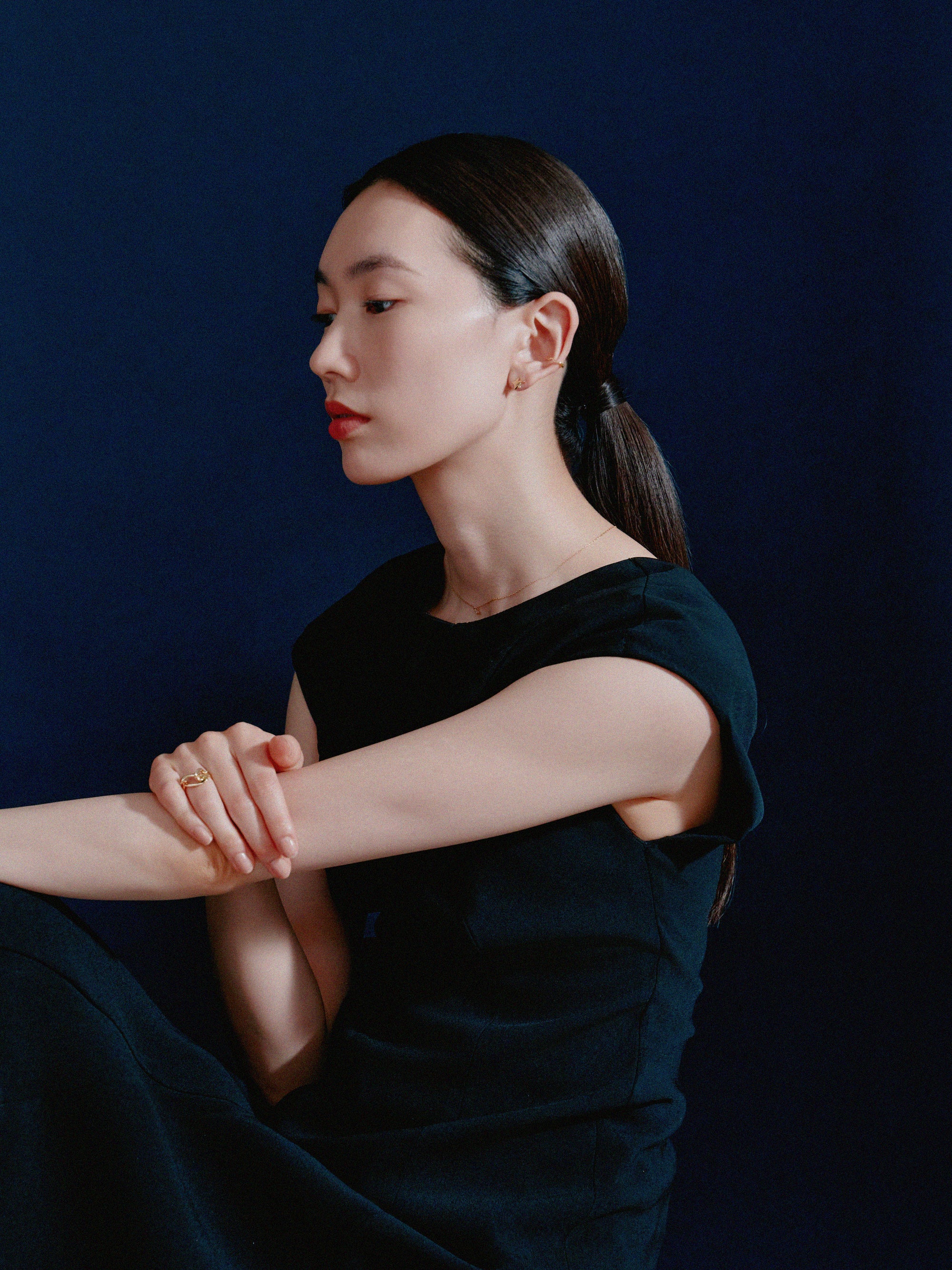 K18post クラフトスターピアス