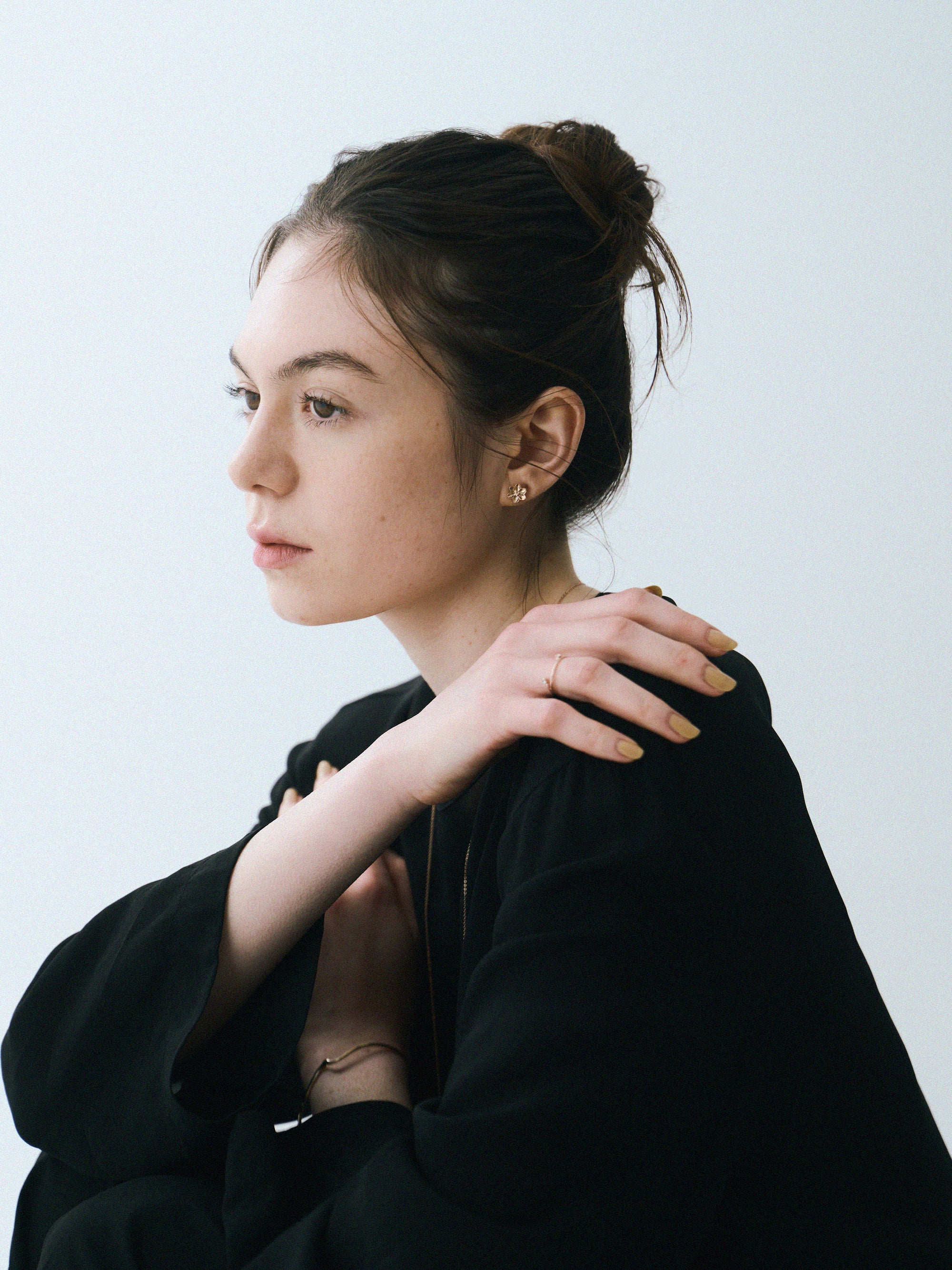 K18post クラフトフラワーピアス