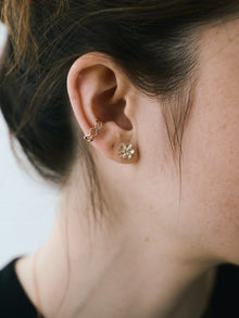 K18post クラフトフラワーピアス