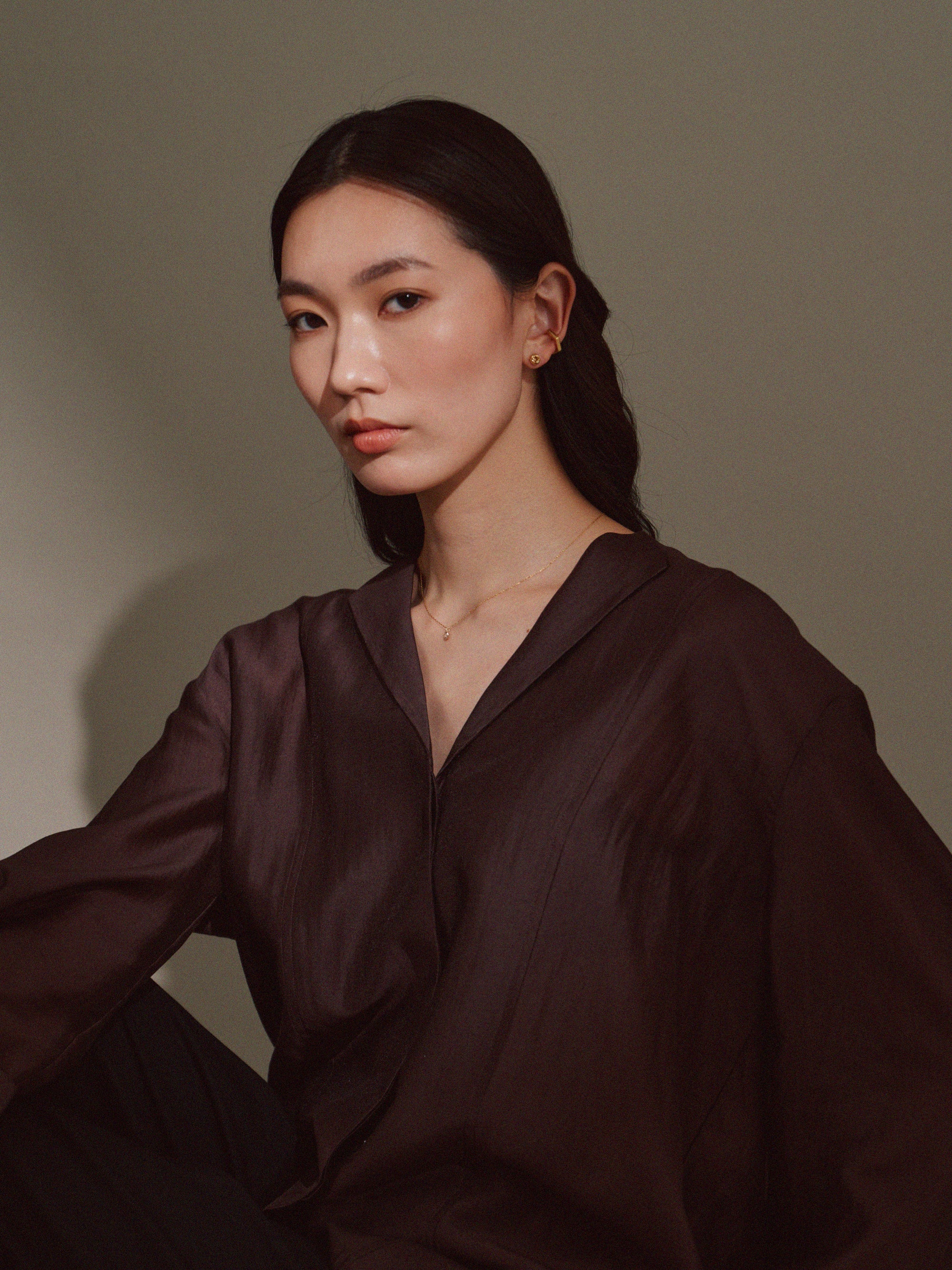 K18post アンティークライクピアス