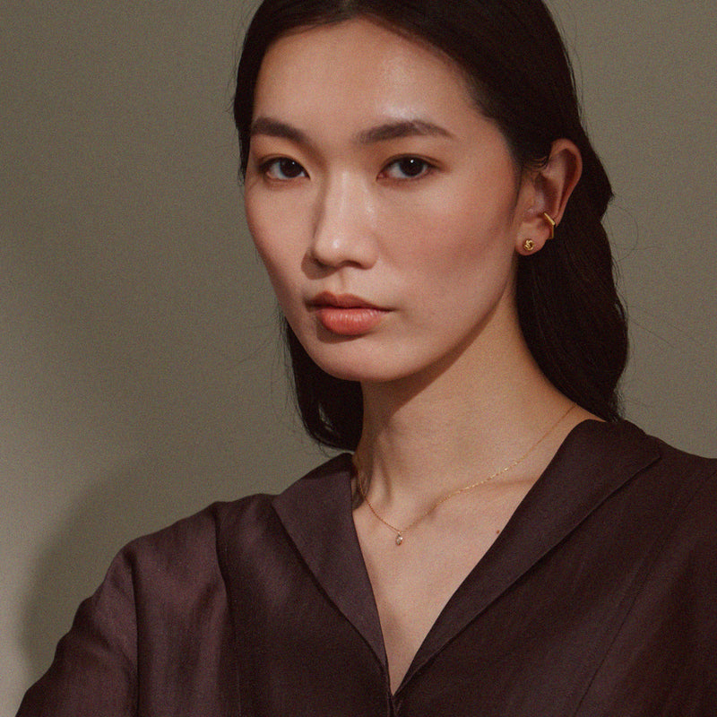 K18post アンティークライクピアス