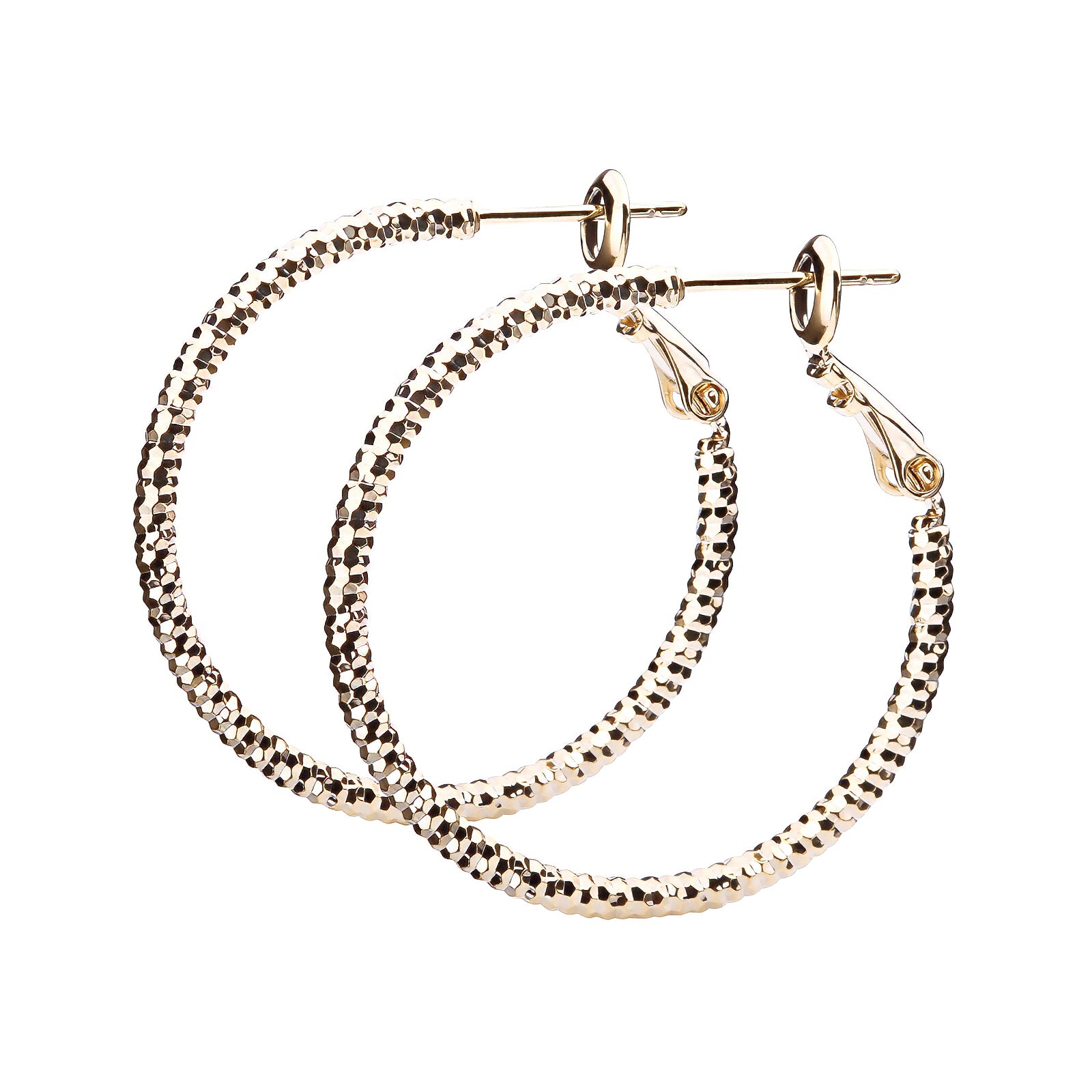 3サイズ×3コーティング テクスチャーフープピアス