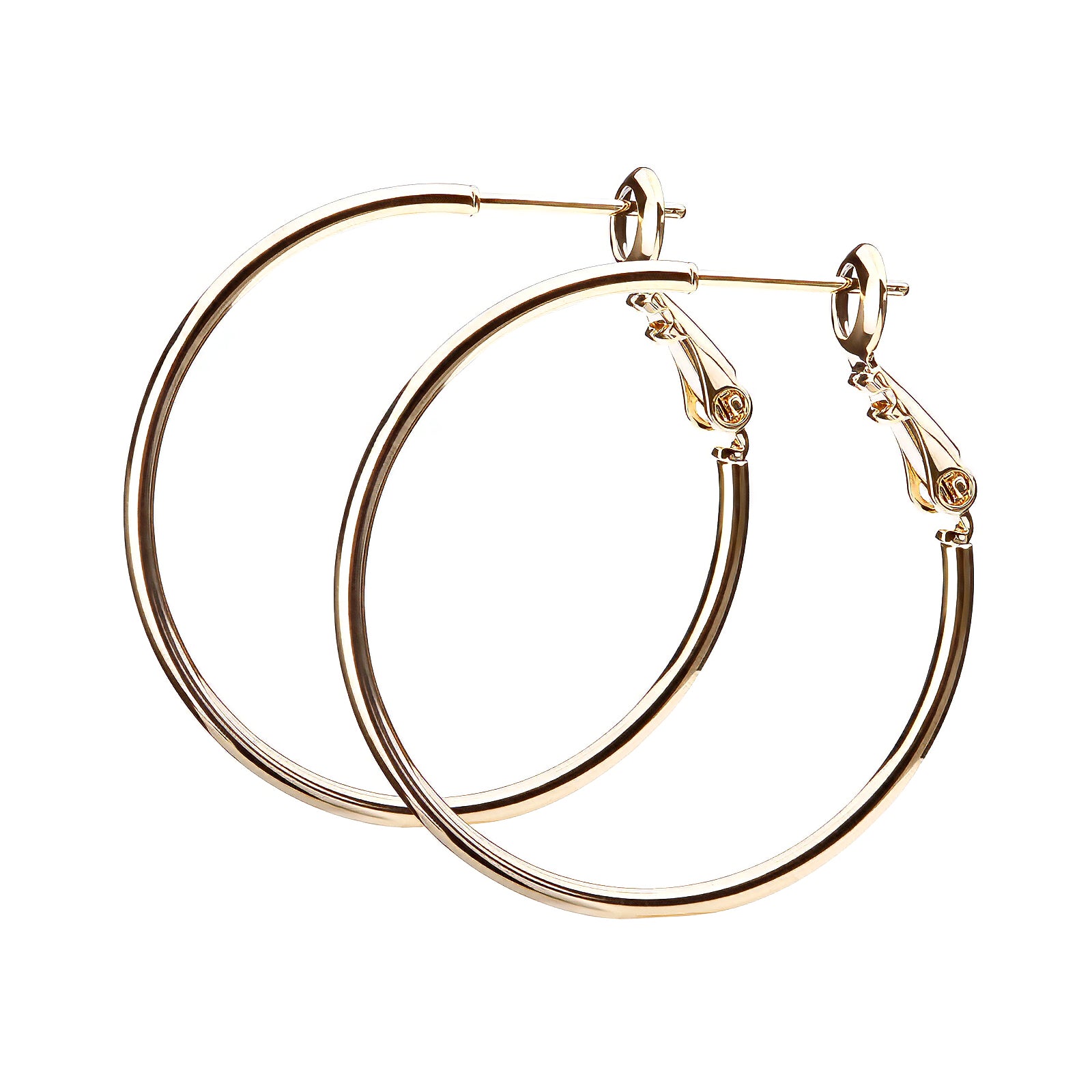 3サイズ×3コーティング プレーンフープピアス